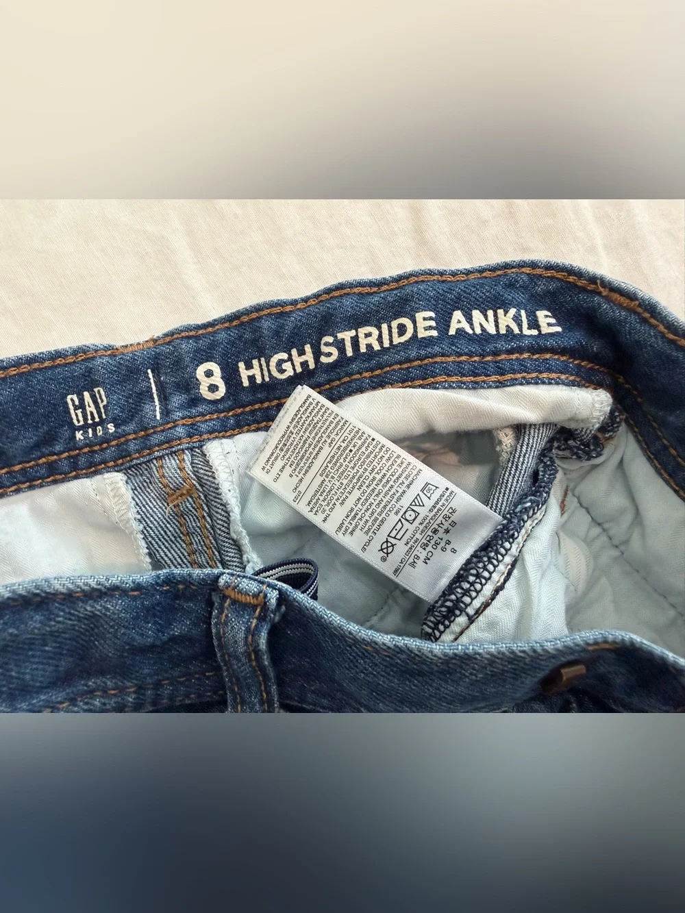 GAP Kids Dark Blue High-Rise Wide Leg Jeans